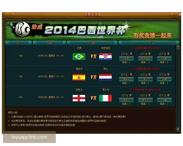 世界杯竞猜游戏玩法揭秘 如何通过策略赢得更多奖励
